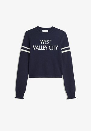 PRINTED - Bluză de molton - dark blue