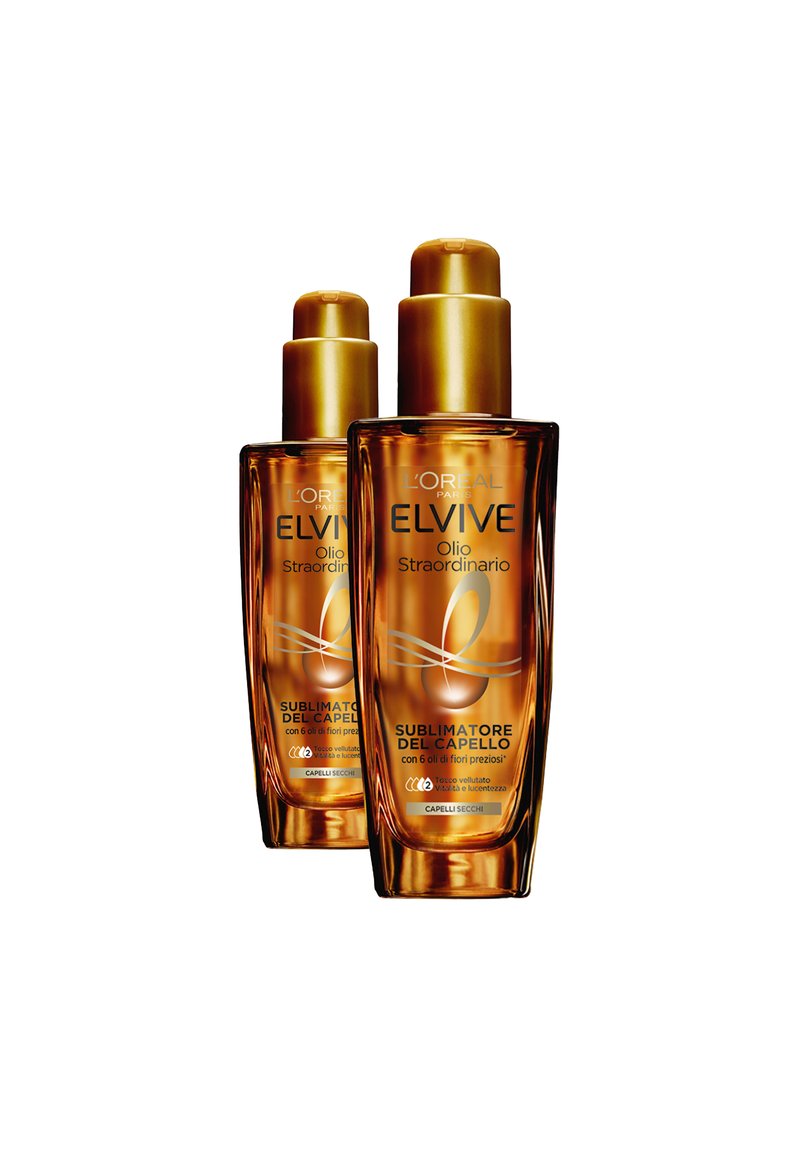 L'Oréal Paris - L'ORÉAL PARIS TRATTAMENTO ELVIVE OLIO STRAORDINARIO, TRATTAMENTO NUTRIENTE PER CAPELLI NORMALI O SECCHI, 100 ML - 2 PACK - Trattamenti capelli - trasparente, Ingrandire