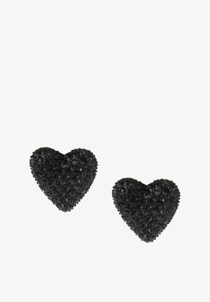 STONE HEART STUD - Ohrringe - black