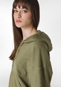 Deha Tröja med dragkedja - olive green