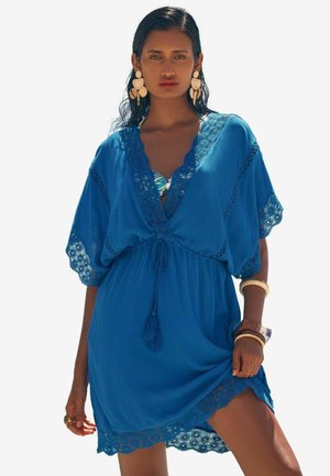 REGULAR FIT - TRIM DETAIL BELTED COVER-UP - Strand accessories - blue
