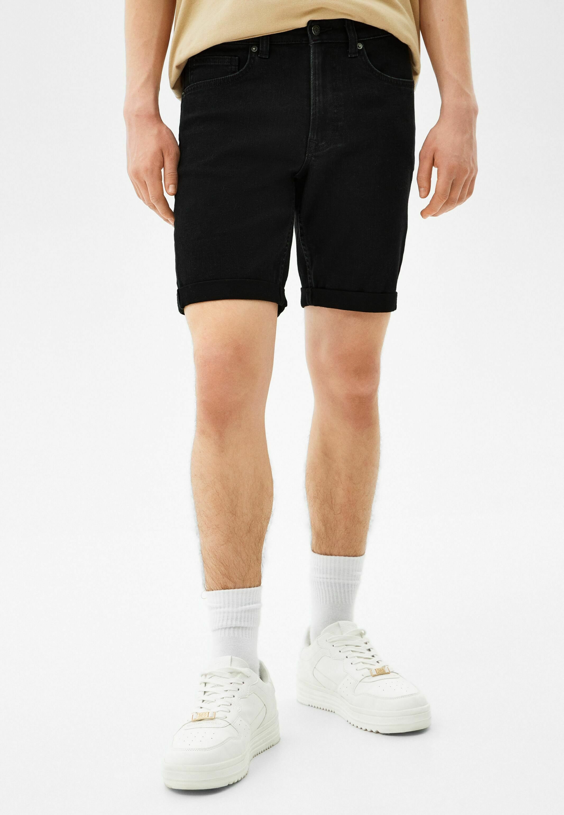 Bershka BERMUDA - Shorts di jeans - black/nero - Zalando.it