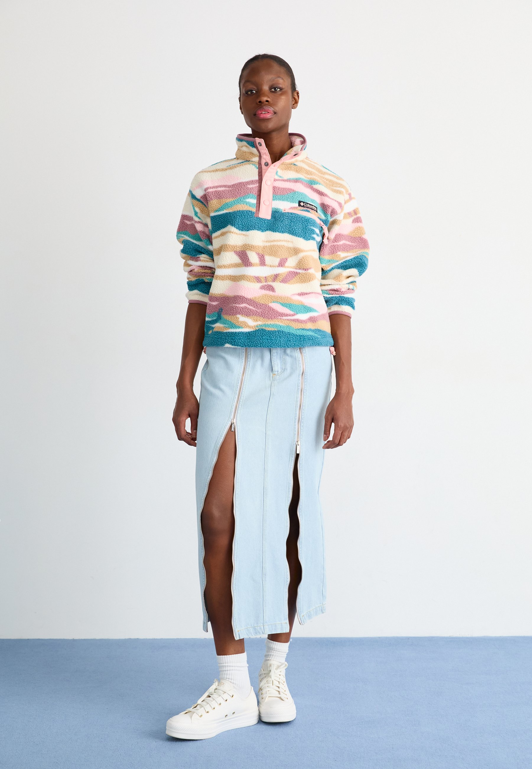 Columbia HELVETIA™ CROPPED HALF SNAP - Fleece jumper - river blue