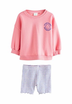 Next, REGULAR FIT - CREW NECK SWEATSHIRT & SHORTS SET  . - Shorts - pink zebra