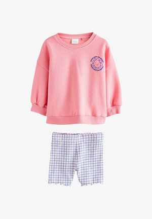 Next, REGULAR FIT - CREW NECK SWEATSHIRT & SHORTS SET . - Shorts - pink zebra