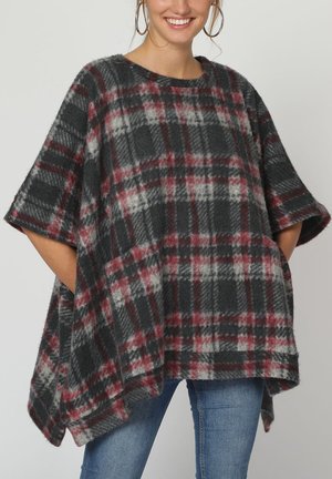 ESTAMPADO DE CUADROS - Poncho - rosa