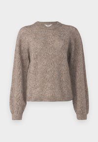 OBJFLORA - Strikkegenser - desert taupe