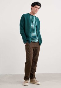 Seasalt Cornwall Marškinėliai su spaudiniu - teal breton kingfisher