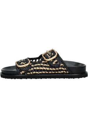 Sandalias planas - black goat