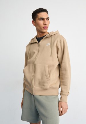 M CLUB HOODIE FZ BB - Felpa con zip - khaki khaki white