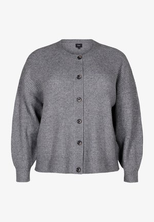 Zizzi Kardigan - medium grey melange