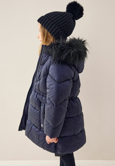 Manteau D'hiver Femme Next Bleu Marine - Taille 14 - Coton - Occasion Très Bon état