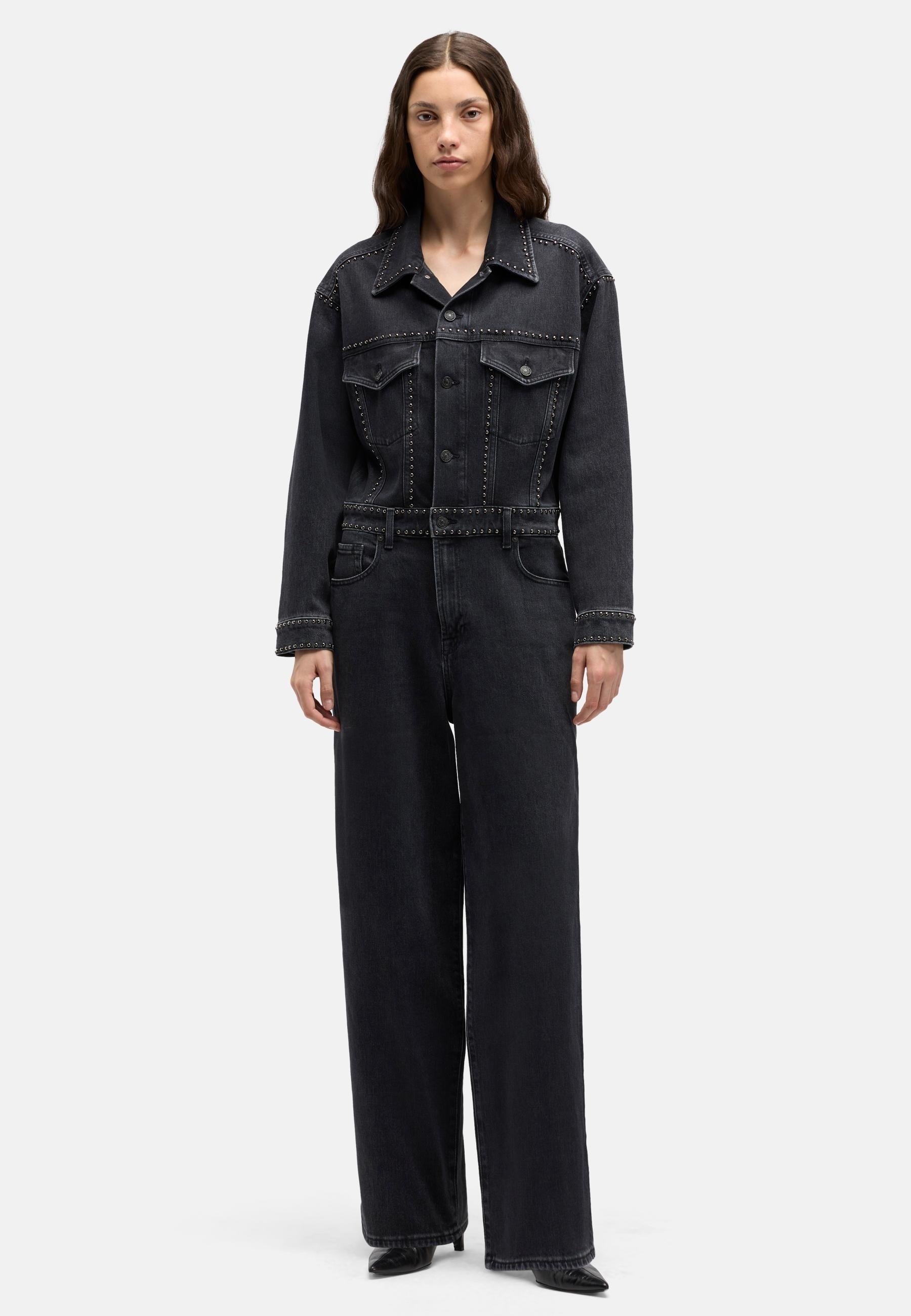 7 for all mankind Jumpsuit - black/zwart denim/blackdenim - Zalando.nl
