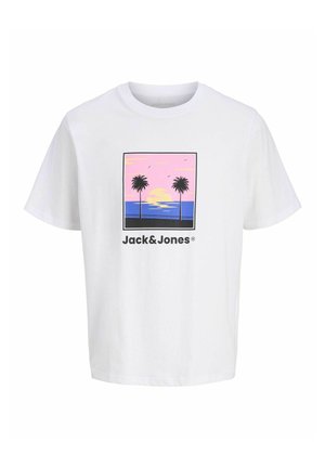 JJPERRY TEE CREW NECK - T-shirt print - bright white
