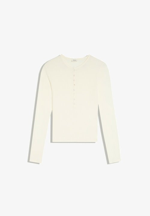 Bershka Long Sleeve Henley · bianco