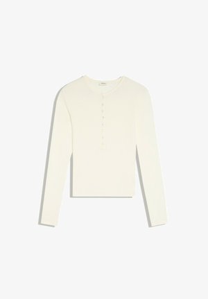 Bershka, LONG-SLEEVE HENLEY - T-SHIRT - T-shirt à manches longues - white