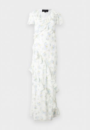 MAGNOLIA DITSY GEORGETTE V NECK GOWN - Oblačila za posebne priložnosti - white/aqua