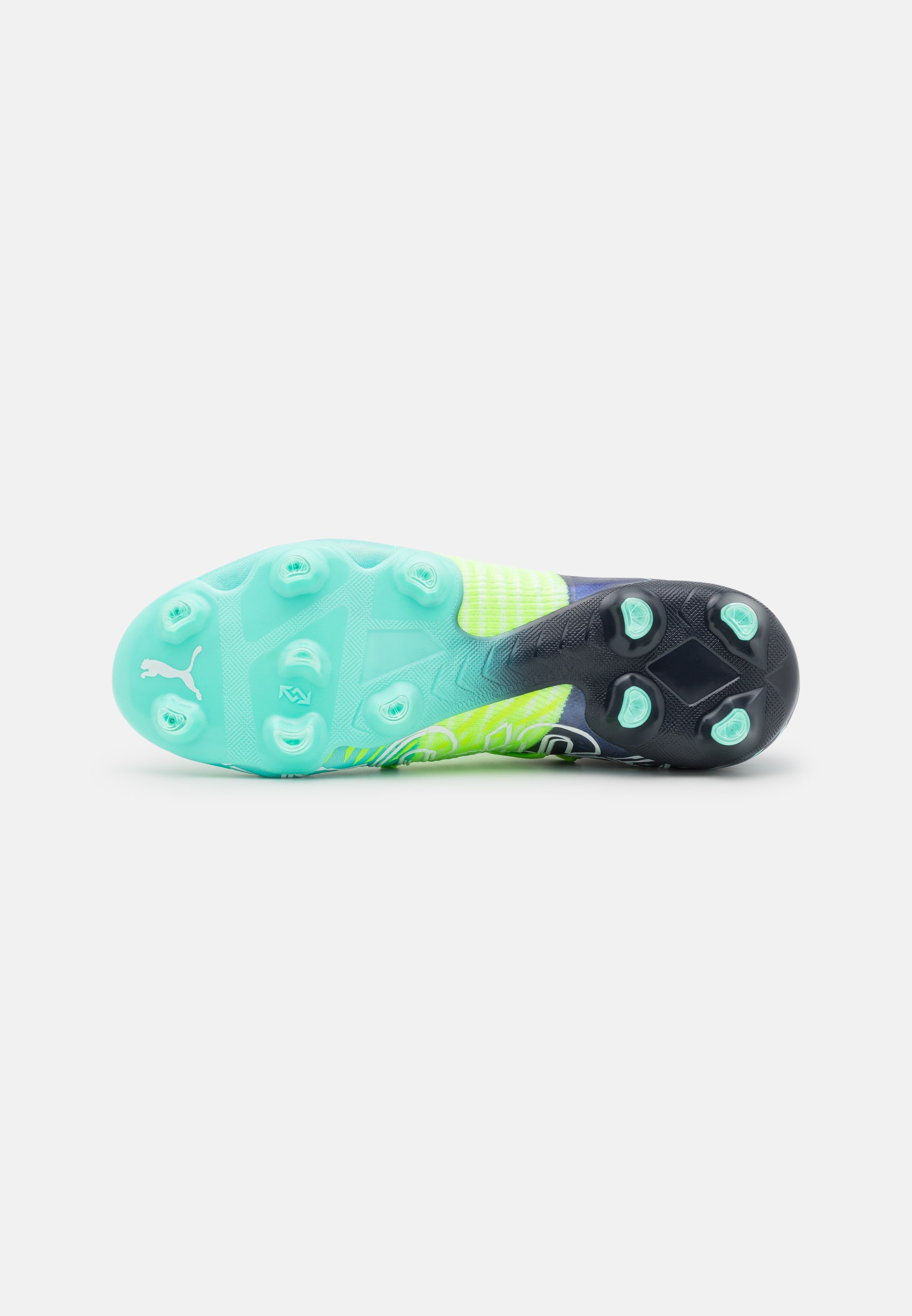 Puma FUTURE 1.2 FG/AG - Botas de fútbol con tacos - green  glare/aqua/spellbound/verde - Zalando.es