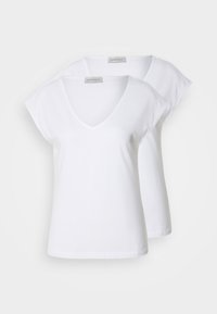 2 PACK - Paprasti marškinėliai - white/white