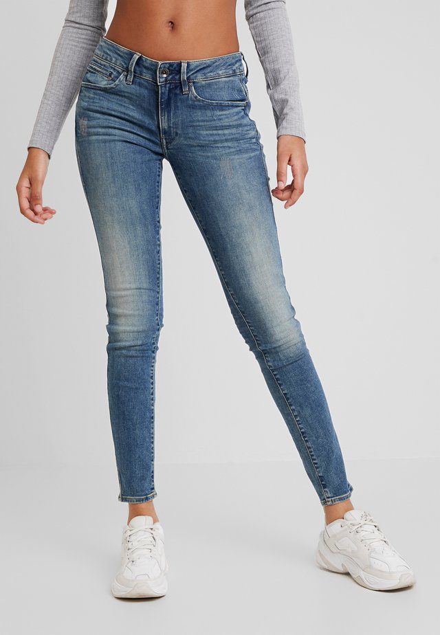 MIDGE ZIP MID SKINNY - Jeans Skinny Fit - lt vintage aged destroy