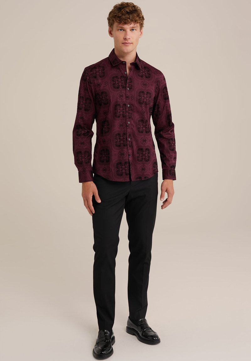 WE Fashion Overhemd bordeauxrood