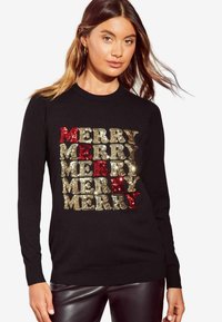 Friends Like These REGULAR FIT - MERRY CHRISTMAS - Pulover - black