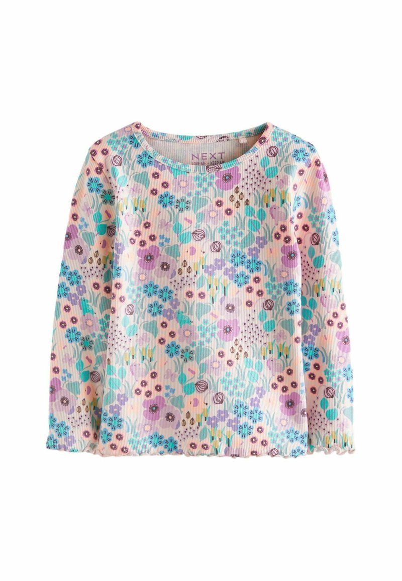 Next - LONG SLEEVE RIB (3MTHS-8YRS) - Longsleeve - lilac purple flower, Vergroten