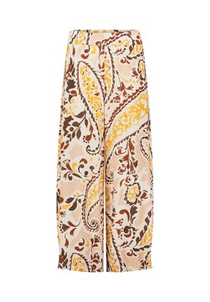Cartoon, CARTOON MIT GUMMIZUG PALAZZO-HOSE - Pantalon classique - yellow brown