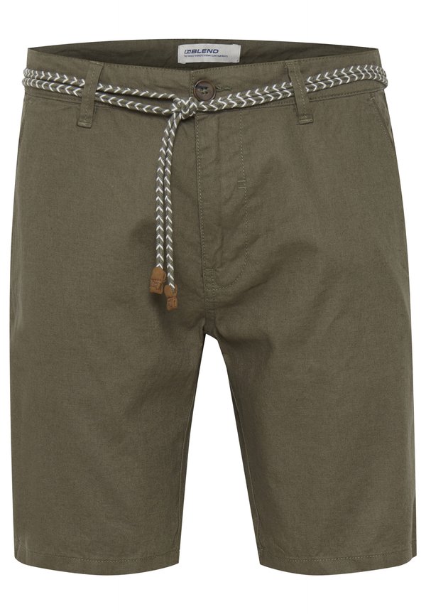 BHMENNOK LINEN MIX - Shorts - dusty olive4