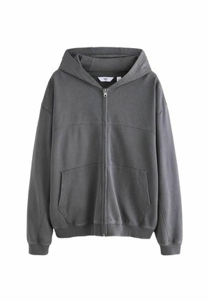 Next, EDIT HEAVYWEIGHT JERSEY RELAXED FIT ZIP UP HOODIE - Sweatjacke - grey