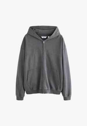 Next, EDIT HEAVYWEIGHT JERSEY RELAXED FIT ZIP UP HOODIE - Zip-up sweatshirt - grey