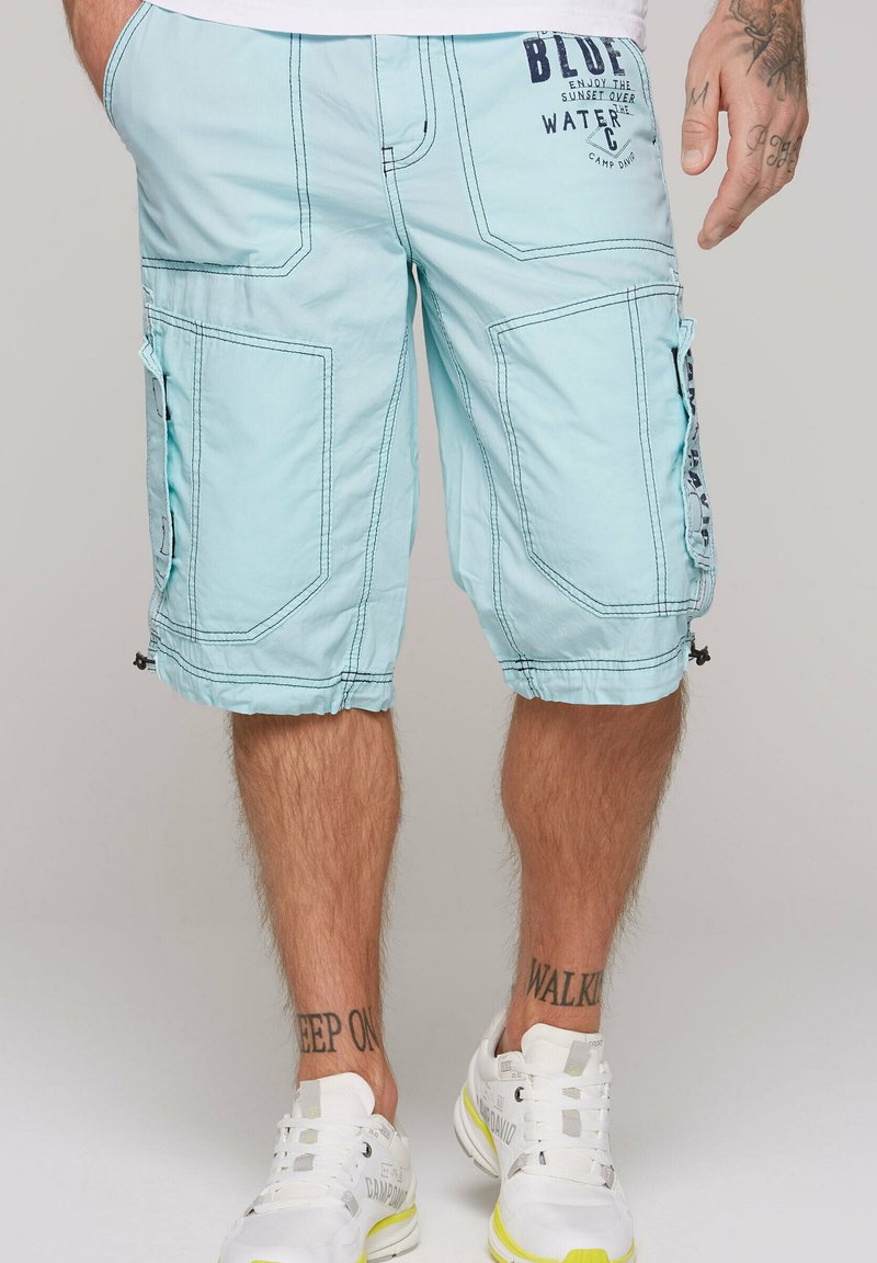Camp David MIT LABEL PRINTS - Shorts - cool mint/mint - Zalando.de