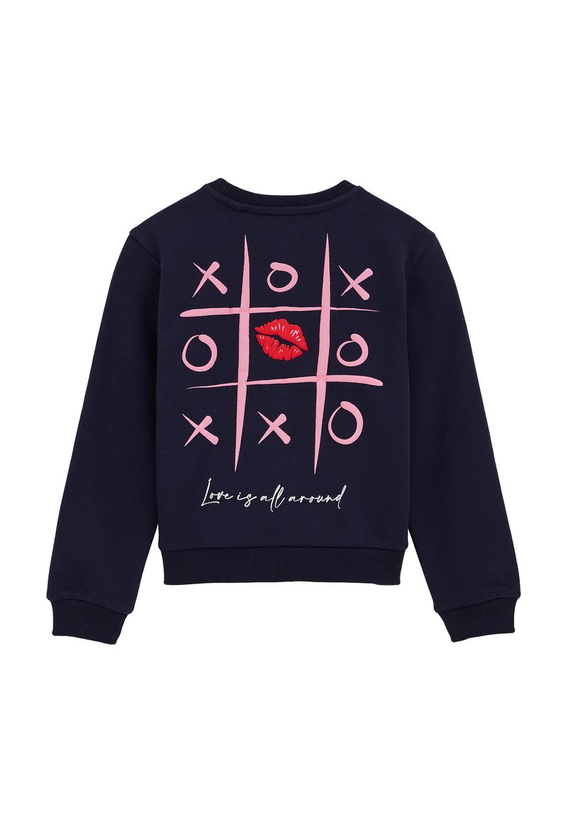 Bershka - Maglione blu denim con scollo rotondo