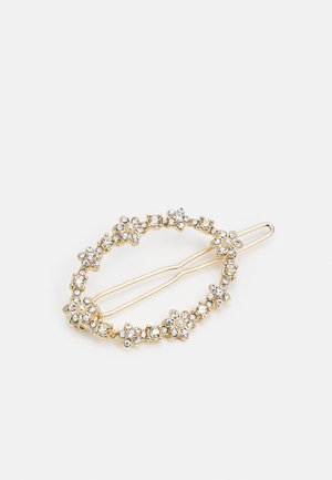 OVAL FLOWER BARRETTE - Hair styling accessory - gold-coloured