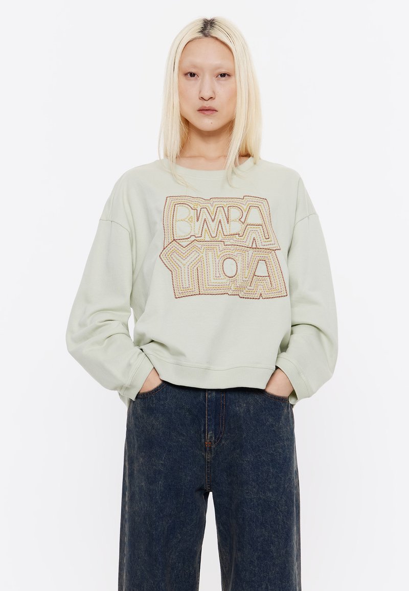 Bimba Y Lola BORDADO - Sudadera - verde claro