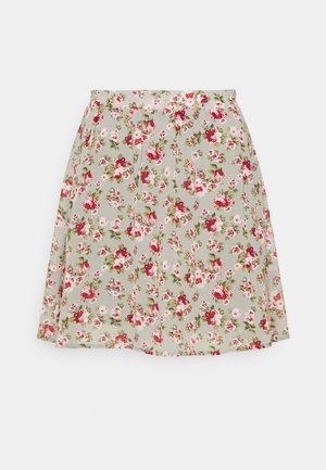 VIMILINA MINI SKIRT - Minifalda - green milieu/red/pink