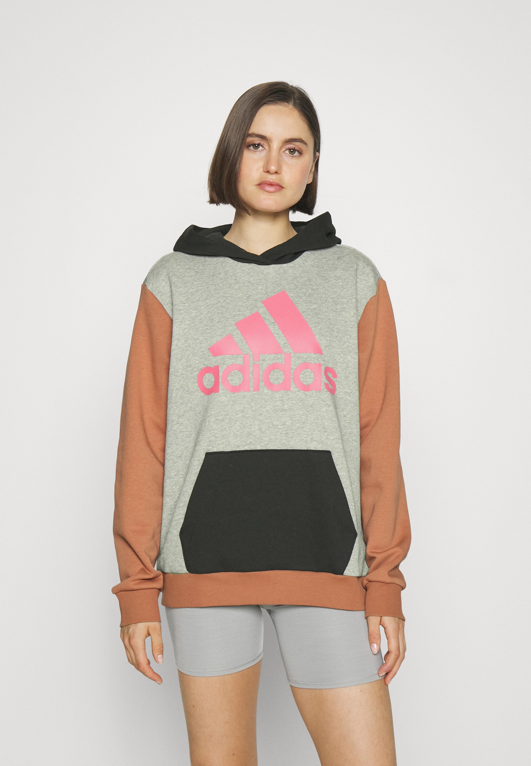 heather/clay Kapuzenpullover pink medium strata/black/ Sportswear - adidas fusion/grau grey