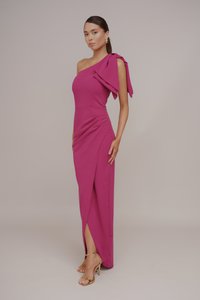 WAL G TALL ROBINA BOW ONE SHOULDER MAXI - Koktel haljina / svečana haljina - aubergine