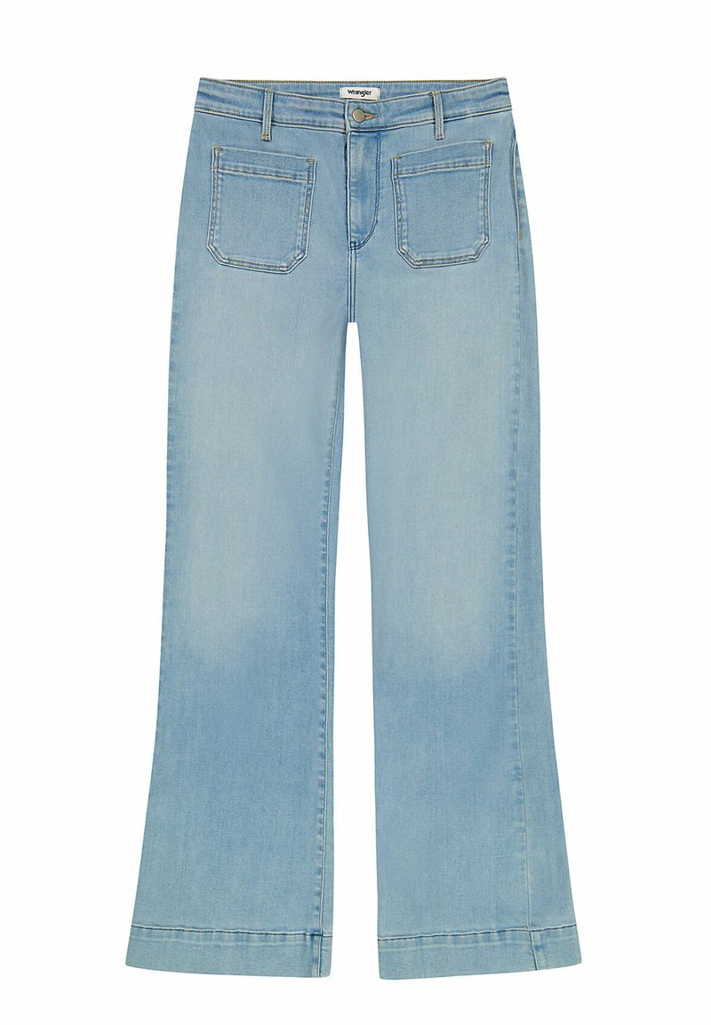 Wrangler Flared Jeans blauw denim/bluedenim