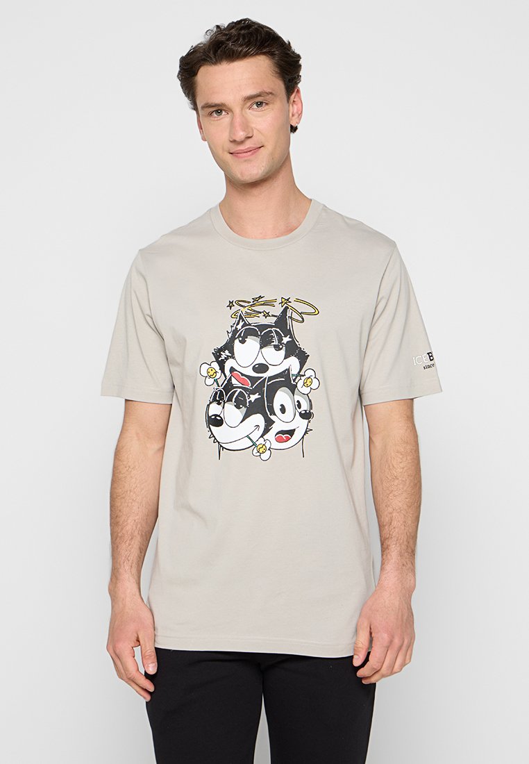 Iceberg T-shirt print graniet