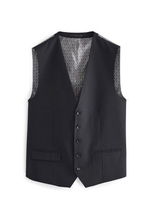 Next, SL FIT BRITISH FABRIC HERRINGBONE SUIT:, czarny