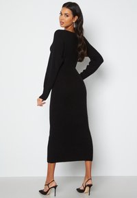 Bubbleroom KNITTED PUFF SLEEVE DRESS - Tubino - black