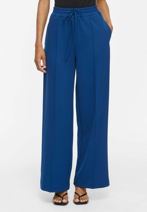 VILA, VICLUA HW WIDE PANTS-NOOS - Pantalon classique - navy peony