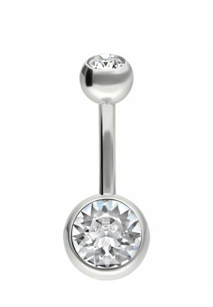 Wildcat, MULTICUT DOUBLE JEWELLED BANANABELL - 1.6 MM, 10,0 MM, WHITE - Piercing - silver coloured
