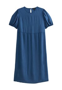 New Look Curves CURVES SHORT SLEEVE SMOCK MIDI - Vardagsklänning - blue