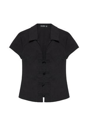 PULL&BEAR, FITTED TOGGLE - SHIRT - Blouse - black