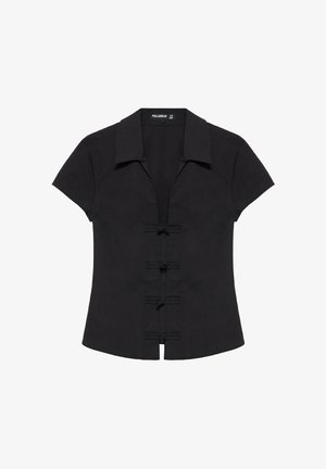 PULL&BEAR, FITTED TOGGLE - SHIRT - Blouse - black