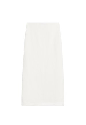 Massimo Dutti STRAIGHT HEMP BLEND MIDI - Maxirock - white