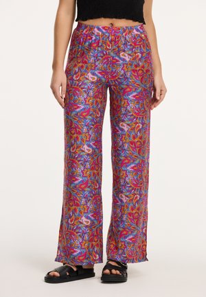 MEREL FLOWER - Pantaloni - purple sicilian flower