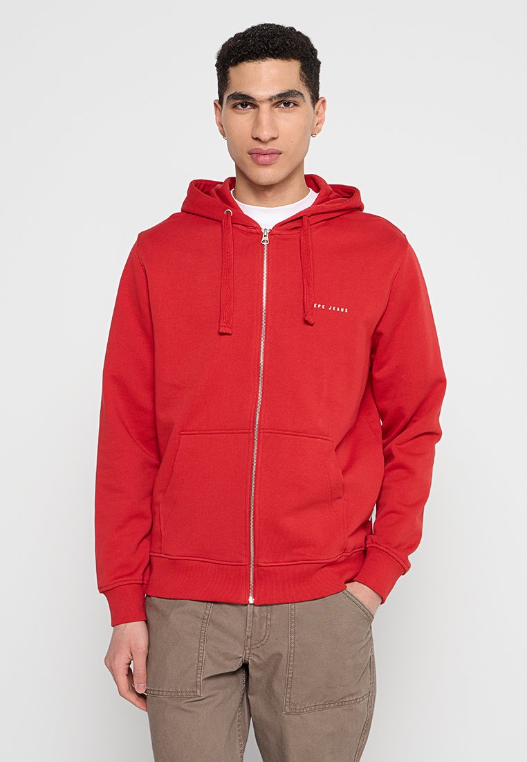 Pepe Jeans Sweater met rits rood